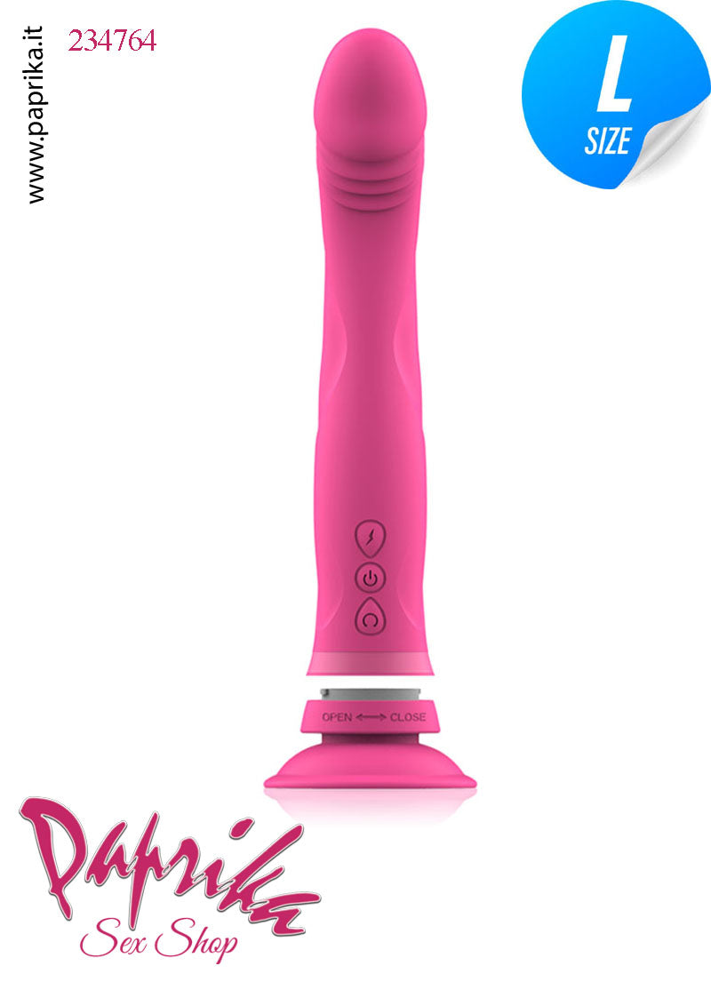 Vibratore Vaginale Punto G Ventosa Staccabile  10 Velocità Ø 37 Silicone Flessibile