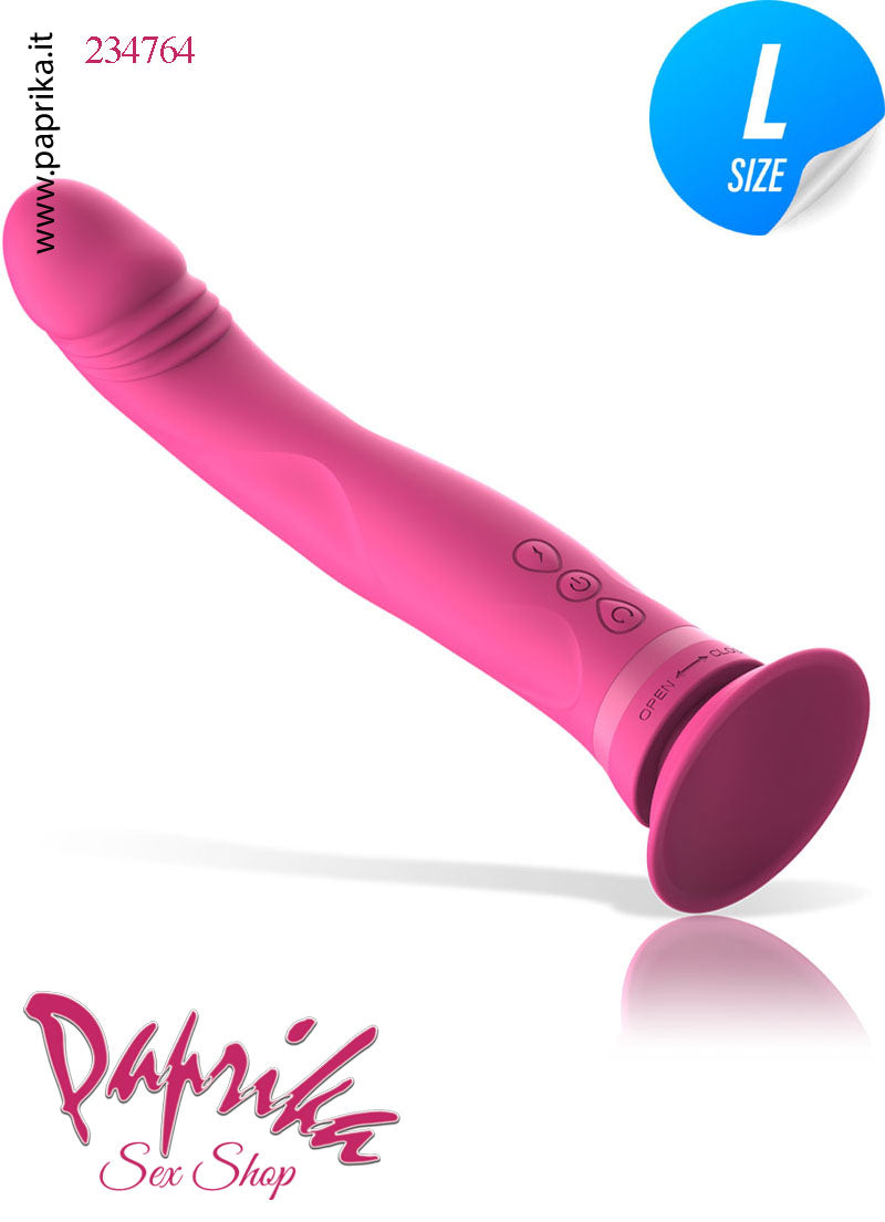 Vibratore Vaginale Punto G Ventosa Staccabile  10 Velocità Ø 37 Silicone Flessibile