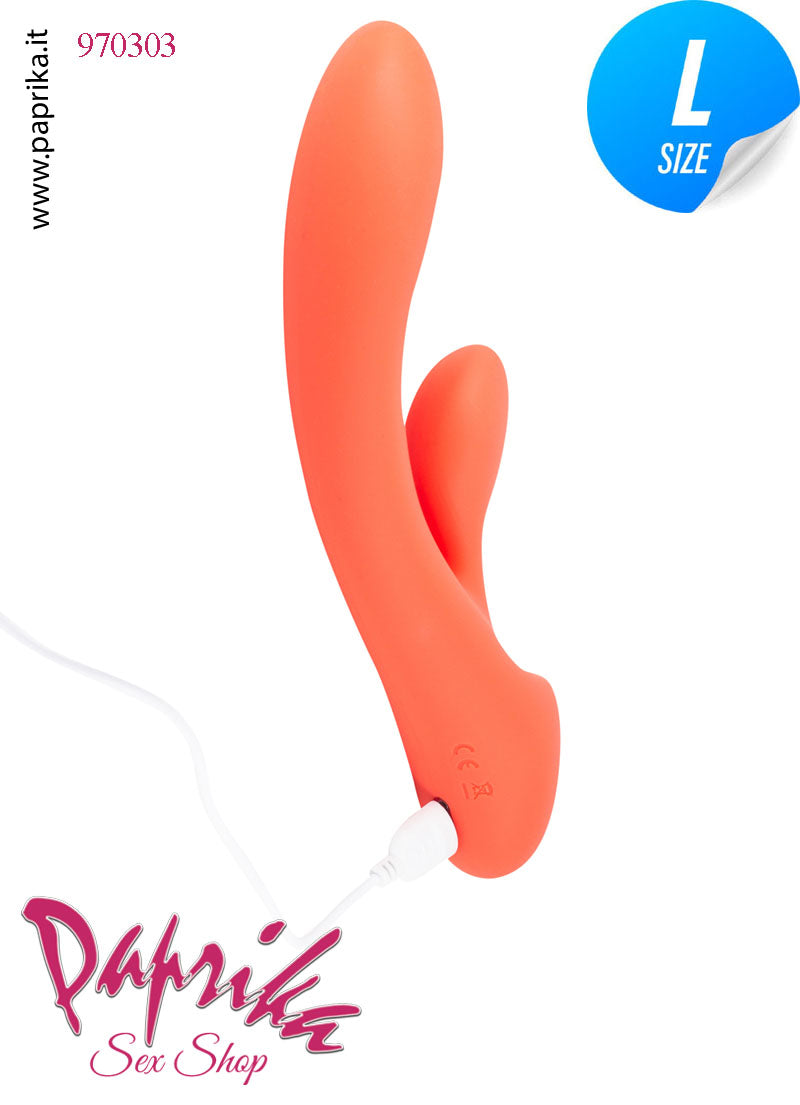 Rabbit Vibratore Clitoride Vagina 10 Velocità 2 Motori Ø 35 Silicone Punto G