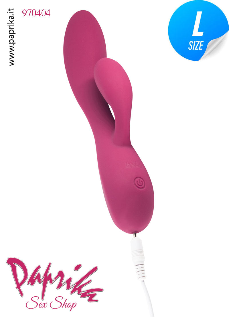 Rabbit Vibratore Clitoride Vagina 10 Velocità Ø 37 Silicone Punto G Piegato