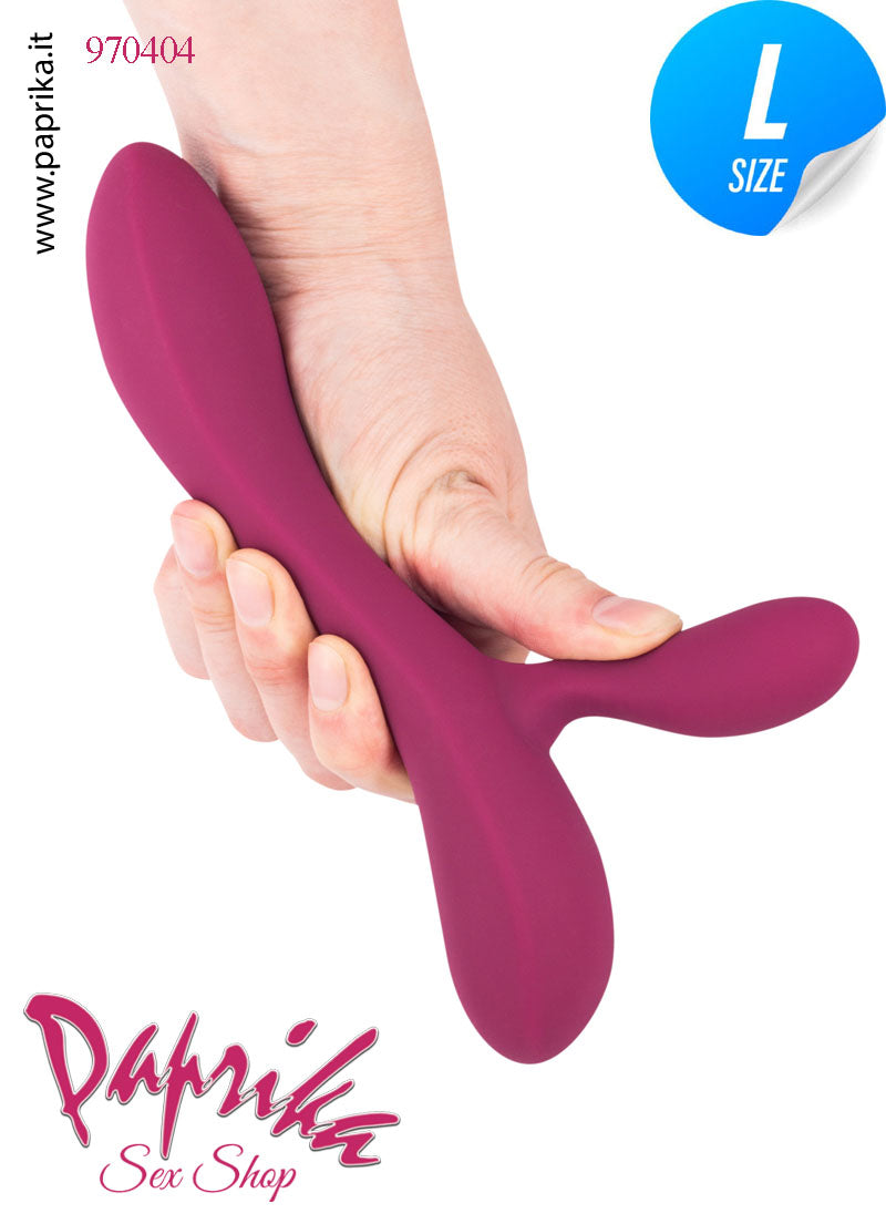 Rabbit Vibratore Clitoride Vagina 10 Velocità Ø 37 Silicone Punto G Piegato