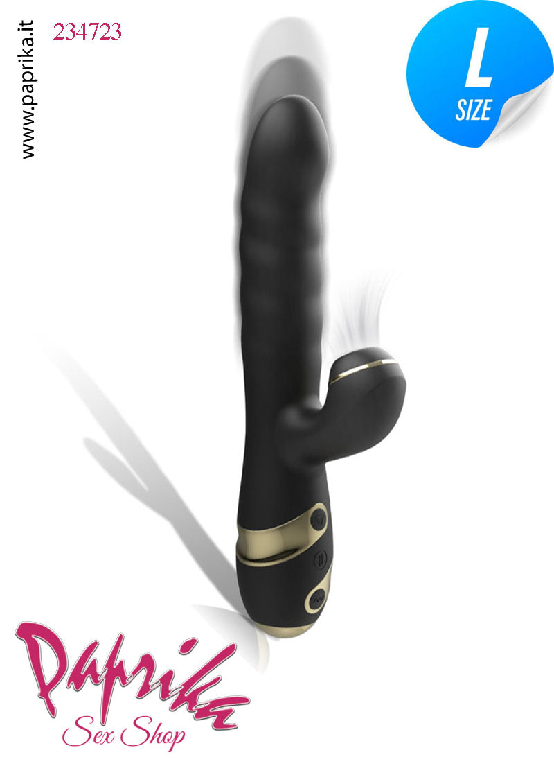 Rabbit Vibratore Vaginale Ø 35 Su & Giù 10 + 10 Velocità Succhia Clitoride 3 Funzioni