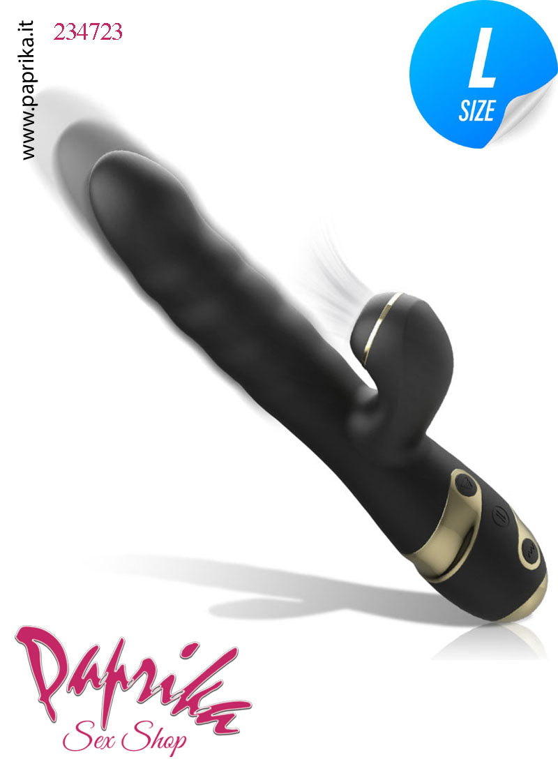 Rabbit Vibratore Vaginale Ø 35 Su & Giù 10 + 10 Velocità Succhia Clitoride 3 Funzioni