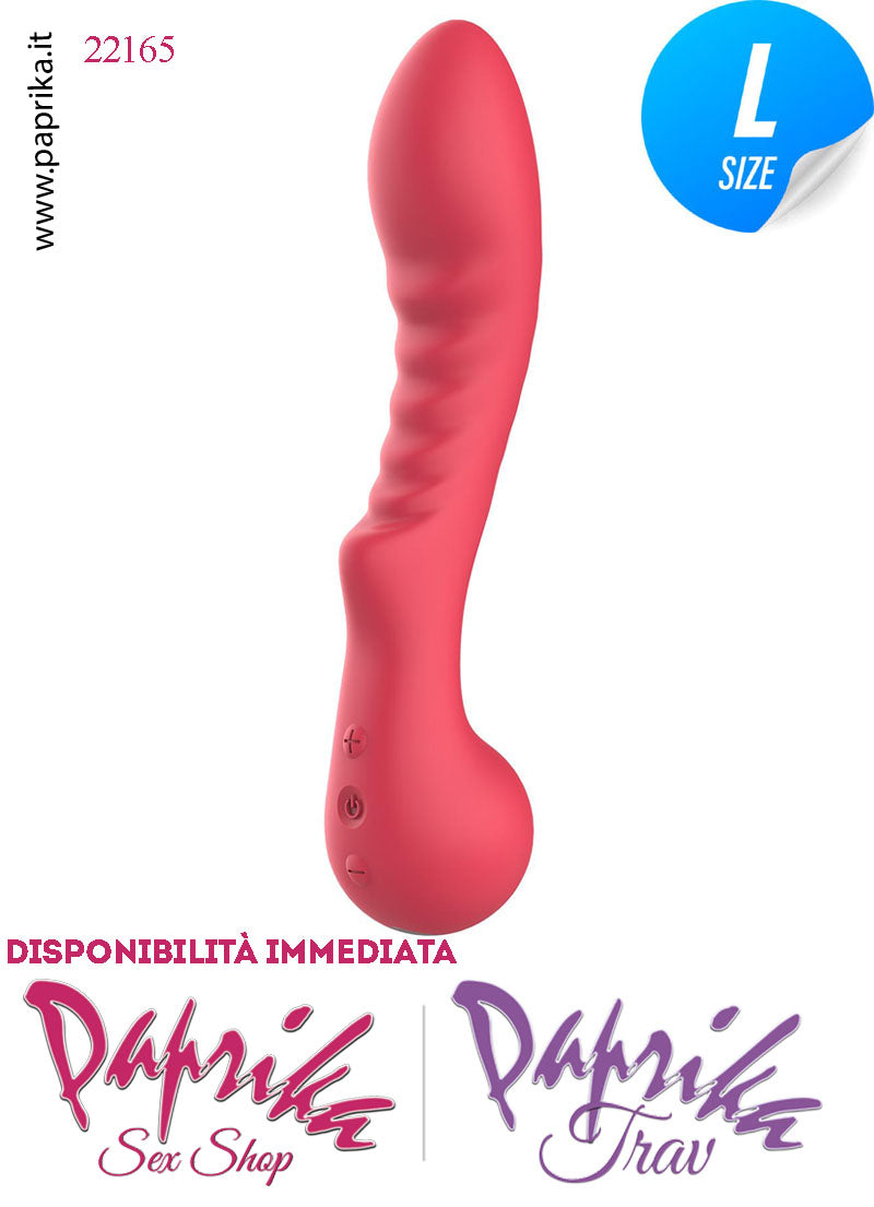 Vibratore Vaginale Punto G  10 Velocità 22 cm Ø 43 Sagomato Silicone Flessibile