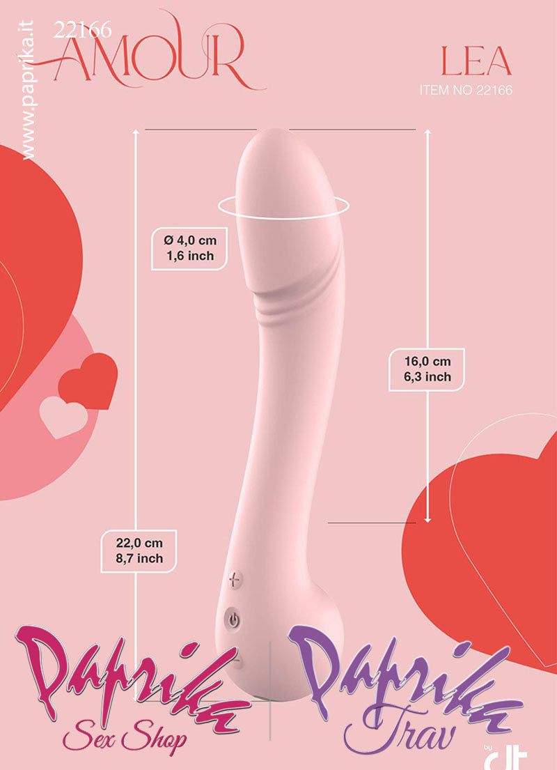 Vibratore Vaginale Punto G Sagomato 10 Velocità 22 cm Ø 41 Silicone Flessibile