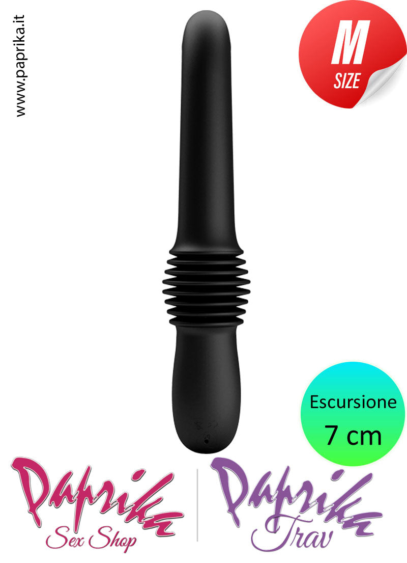 Vibratore & Su e Giù 7 cm Silicone Telecomando Ricarica Usb