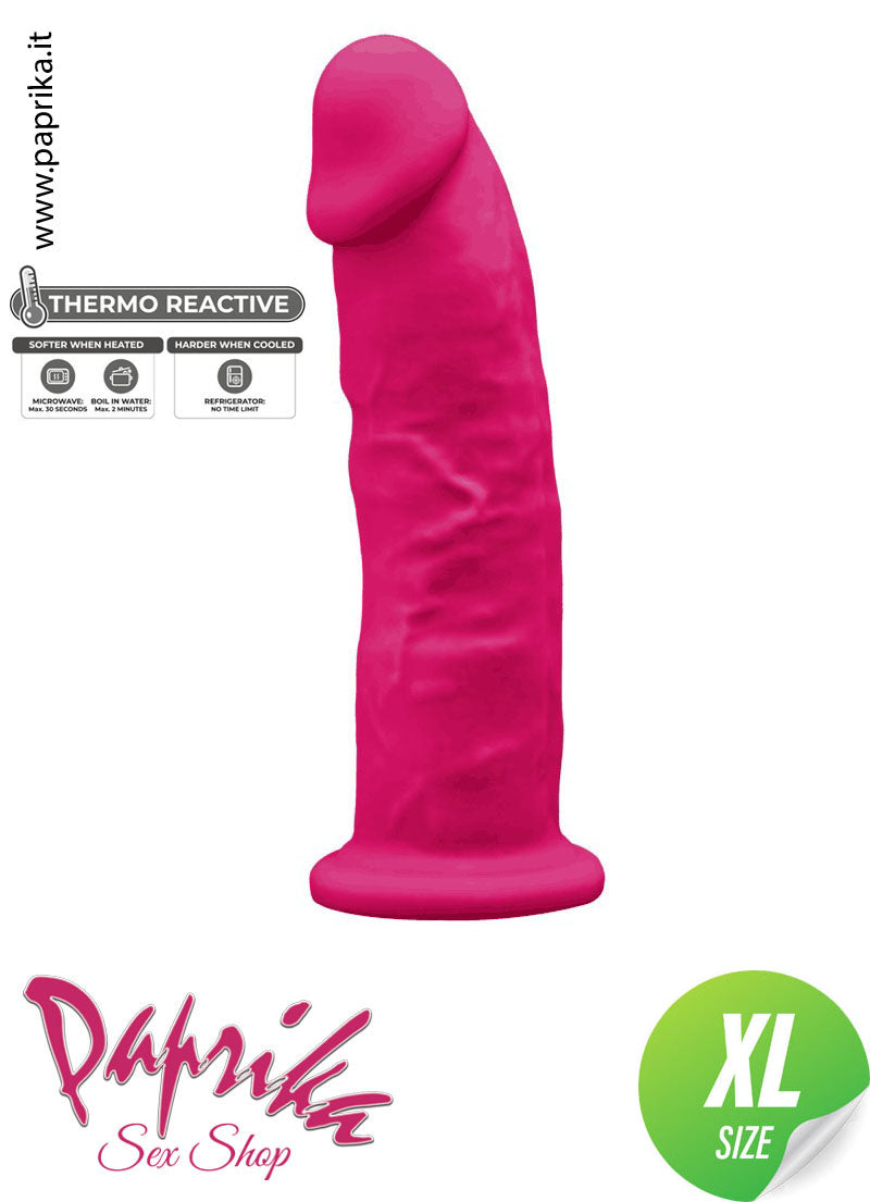 Fallo Dildo Ventosa Non Vibrante 19 cm Ø 50 Silicone Termoreattivo